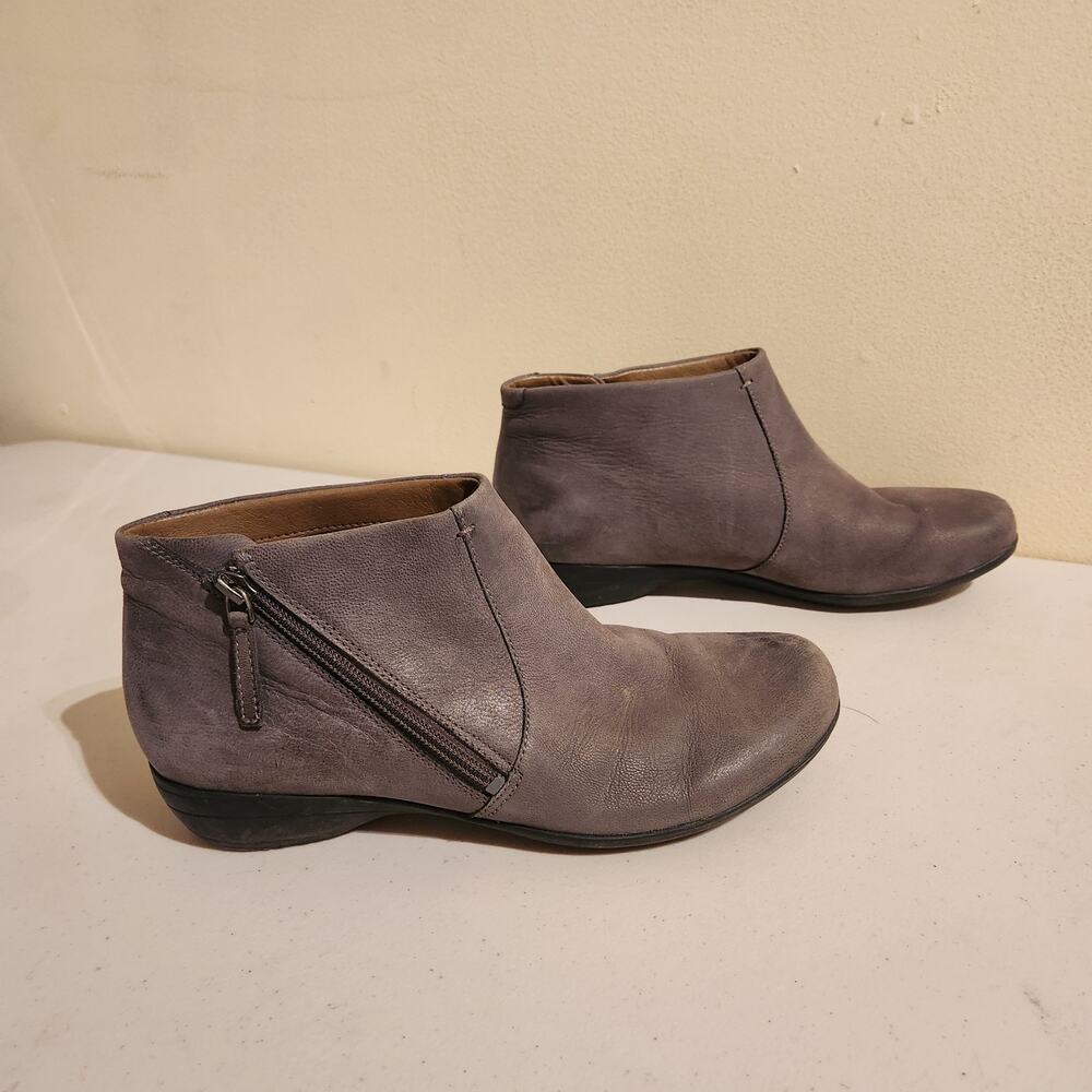 Dansko Womens 7.5 Fifi Comfort Ankle Boot Pewter Grey Leather Lagenlook Neutral